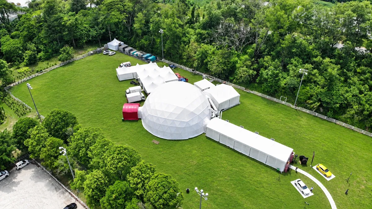 Eco Canopy event setup